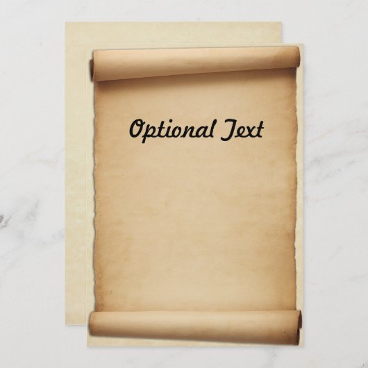 Parchment Proclamation Scroll Kaart (Voorkant / Achterkant)