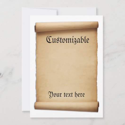 Parchment Proclamation Scroll Kaart (Voorkant)