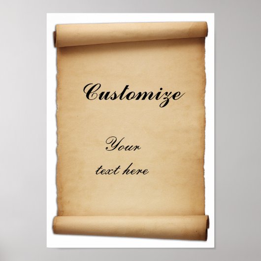 Parchment Proclamation Scroll Poster (Voorkant)