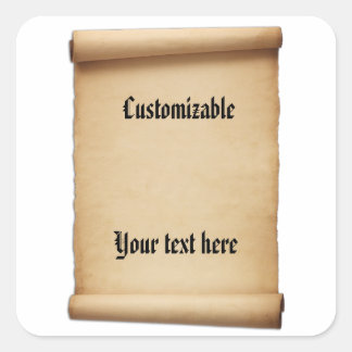Parchment Proclamation Scroll Vierkante Sticker