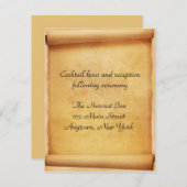 Parchment Scroll Reception Card Informatiekaartje (Voorkant / Achterkant)