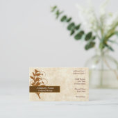 Parchment tendance avec Carte de visite feuille Br (Debout devant)