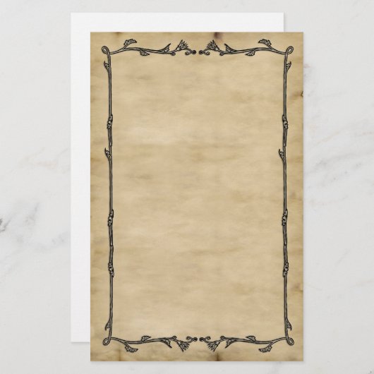Parchment Vine Stationery Briefpapier (Voorkant / Achterkant)