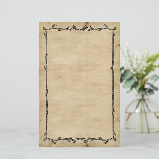 Parchment Vine Stationery Briefpapier (Staand voorkant)