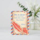 Parchment We People 4 juillet Carte postale (Debout devant)