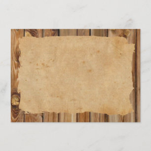 Parchment Wood Rustic Persoonlijk bedankt