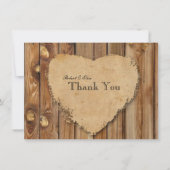 Parchment Wood Rustic Persoonlijk bedankt (Achterkant)