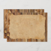 Parchment Wood Rustic Persoonlijk bedankt (Voorkant / Achterkant)
