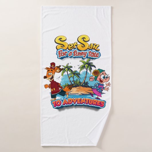 Parcourez pour une île de Conte Amusante Serviette (Serviette de bain)