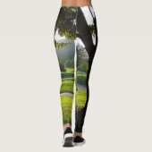 Parcours de golf couché de soleil leggings (Dos)