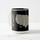 Parcours De Golf D'Amérique Carte Mug (Devant gauche)
