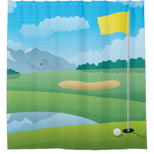 Parcours de golf Design Douche rideau (Devant)