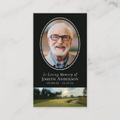 Parcours De Golf En Carte De Prière Mémoire Amoure (Devant)