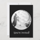 Parcours de golf personnalisé Invitation de fête d (Devant)