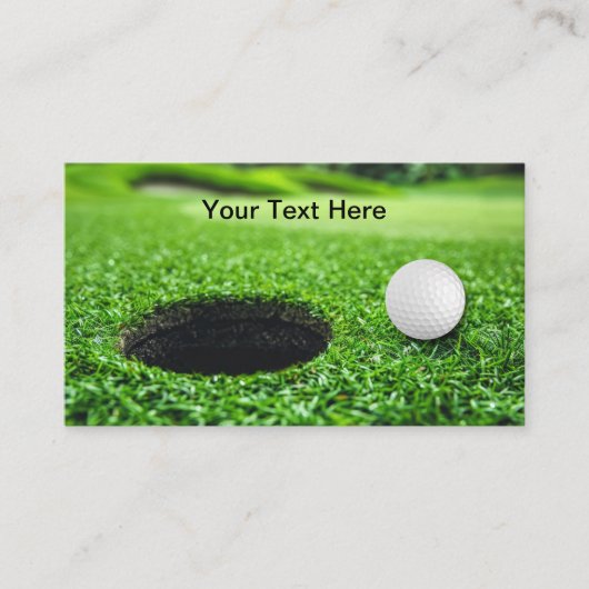 Parcours de golf Thème Carte de visite Design (Devant)