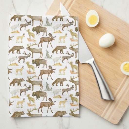 Parcs nationaux Faune Serviette à thé (Quart Plié)