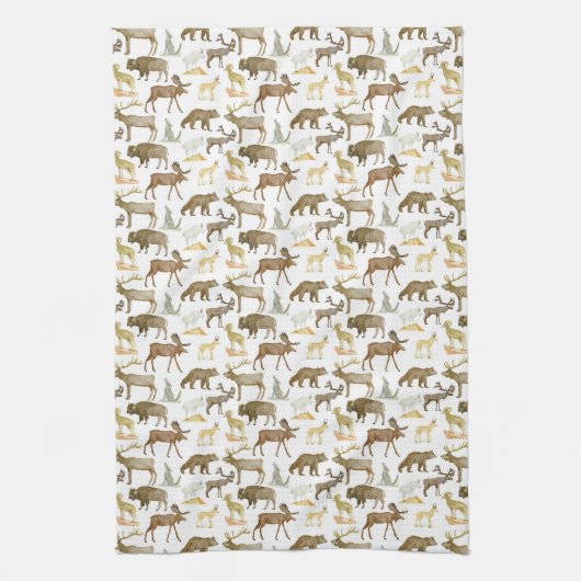 Parcs nationaux Faune Serviette à thé (Vertical)