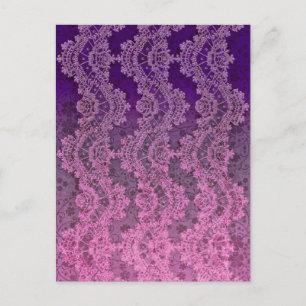 PARDIGON LACE: BOLD BURGUNDY en PINK Briefkaart