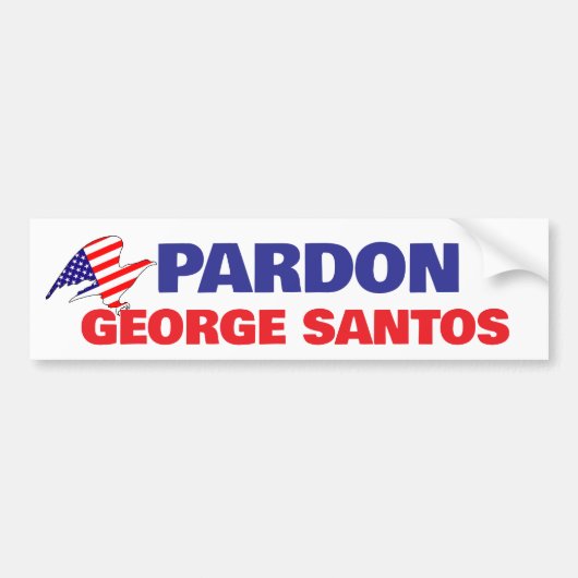 PARDON GEORGE SANTOS punishment too harsh free him Bumpersticker (Voorkant)