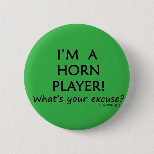 Pardon Horn Player Ronde Button 5,7 Cm (Voorkant)