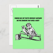 Pardon Me - Sarcastische Humor Briefkaart (Voorkant / Achterkant)