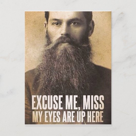 Pardon Miss, Beard Lovers Briefkaart (Voorkant)