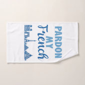 Pardon Mon Français - Paris Skyline (Serviette à main)