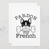 Pardon My French Bedankkaart (Voorkant / Achterkant)