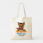 Pardon My French - Funny French Bulldog Tote Bag (Achterkant)