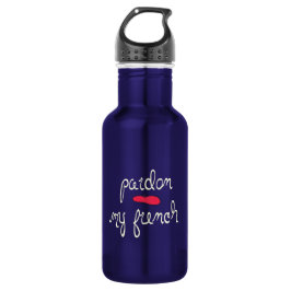 Pardon My French met Beret Waterfles