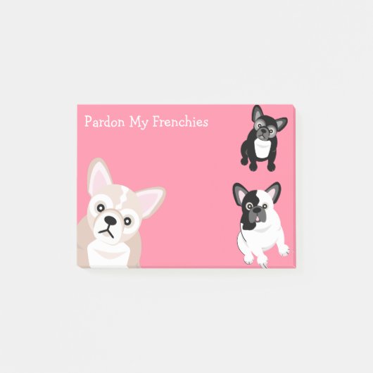Pardon My Frenchies Post-it® Notes (Voorkant)