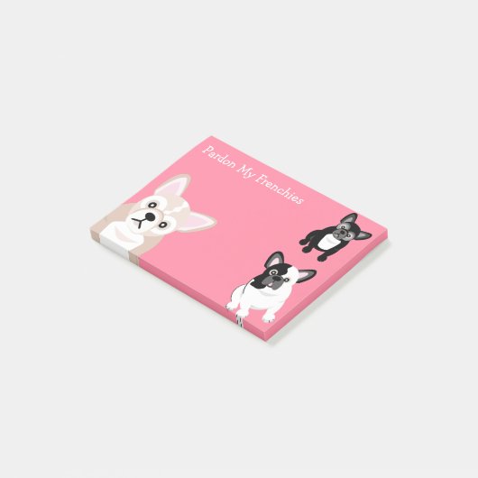 Pardon My Frenchies Post-it® Notes (Schuin)
