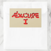 Pardon. Rechthoekige Sticker (Tas)