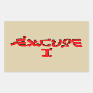 Pardon. Rechthoekige Sticker