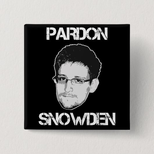 Pardon Snowden Button (Voorkant)