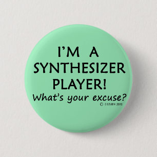Pardon Synthesizer Player Ronde Button 5,7 Cm