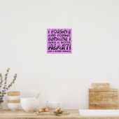 Pardonner et Oublier Affiche Drôle Signe (Cuisine)
