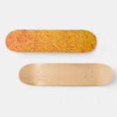 Parede defeituosa com textura amarela e laranja skateboard (Horizontaal)