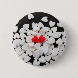 Pareja de corazones enamorados ronde button 5,7 cm