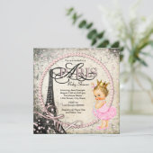  Parel Baby shower Kaart (Staand voorkant)