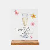 Parel, Bloemen + Prosecco | Kaarten & Cadeaus Acryl Bord (Voorkant)
