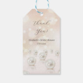 Parel Bruidsjurk Dank Je Shower Cadeaulabel (Achterkant)