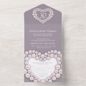 Parel bruiloft 30 jaar evenement alles erin all in one uitnodiging (Binnen)