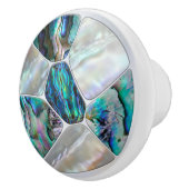 Parel en Abalone - Voronoi Cells Mosaic Keramische Knop (Rechts)