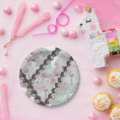 Parel- en Bloemen Papieren Borden Bordje (Feest)