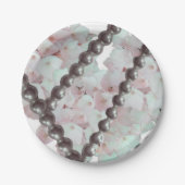 Parel- en Bloemen Papieren Borden Bordje (Voorkant)