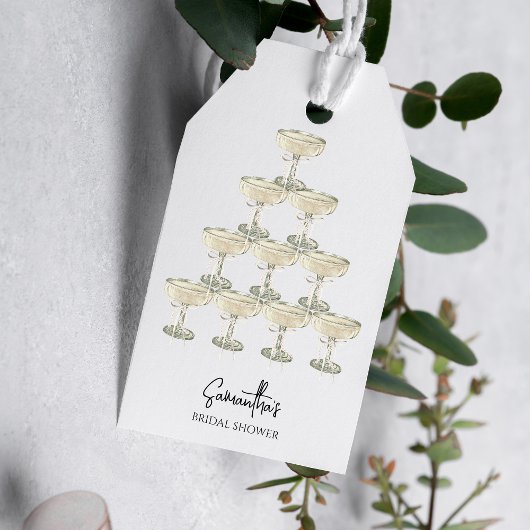 Parel en Prosecco Bruidsdiner Cadeaulabel