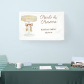 Parel- en Prosecco bruidsdouche liefde  Spandoek (Beurs)
