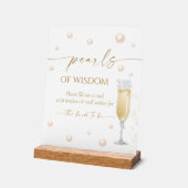 Parel- en Prosecco Bruidsfeest Advies Acryl Bord (Hoek)