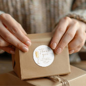 Parel en Prosecco Bruidsfeest Bedankt Sticker